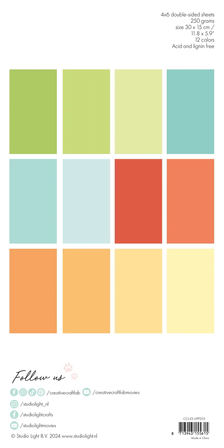 Creative Craftlab Essentials Unicolor Paper Pad Brights