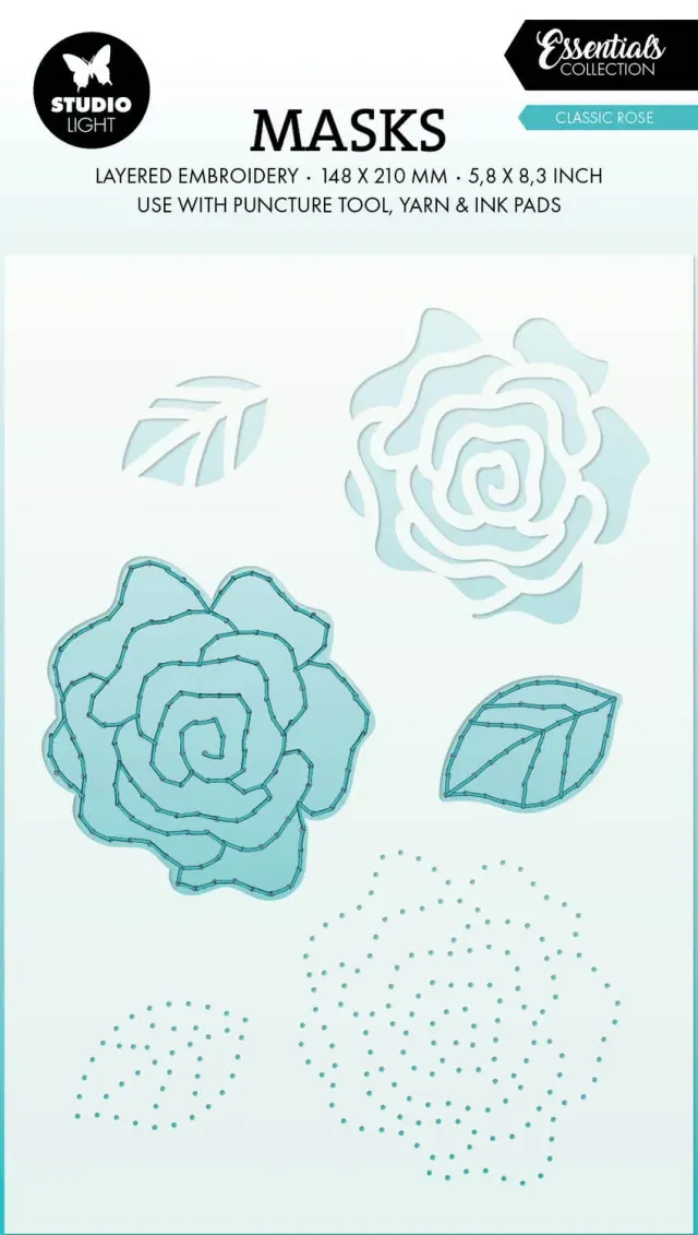 Studio Light Essentials Mask Classic Rose Stickerei A5