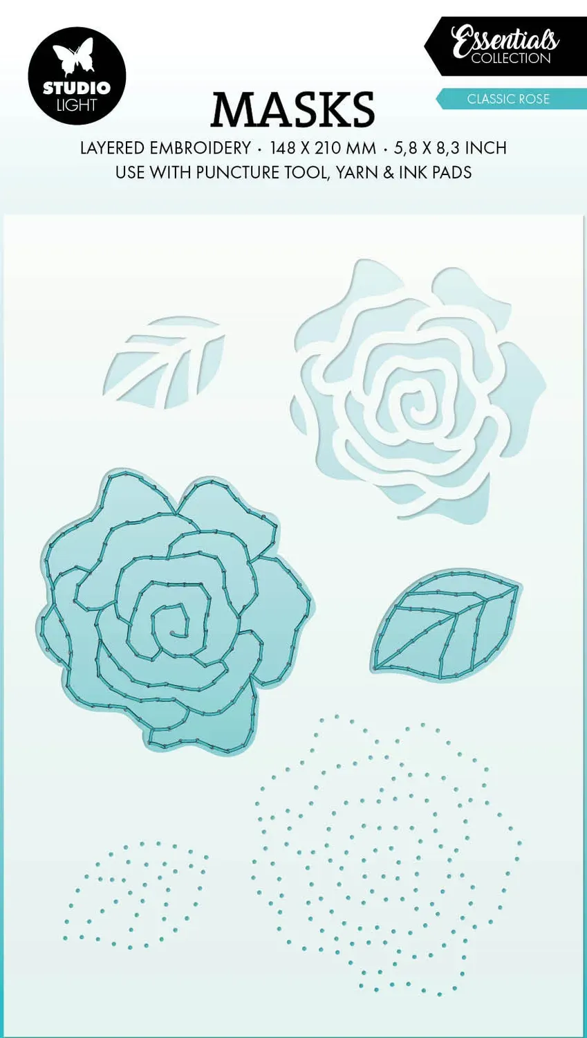 Studio Light Essentials Mask Classic Rose Stickerei A5