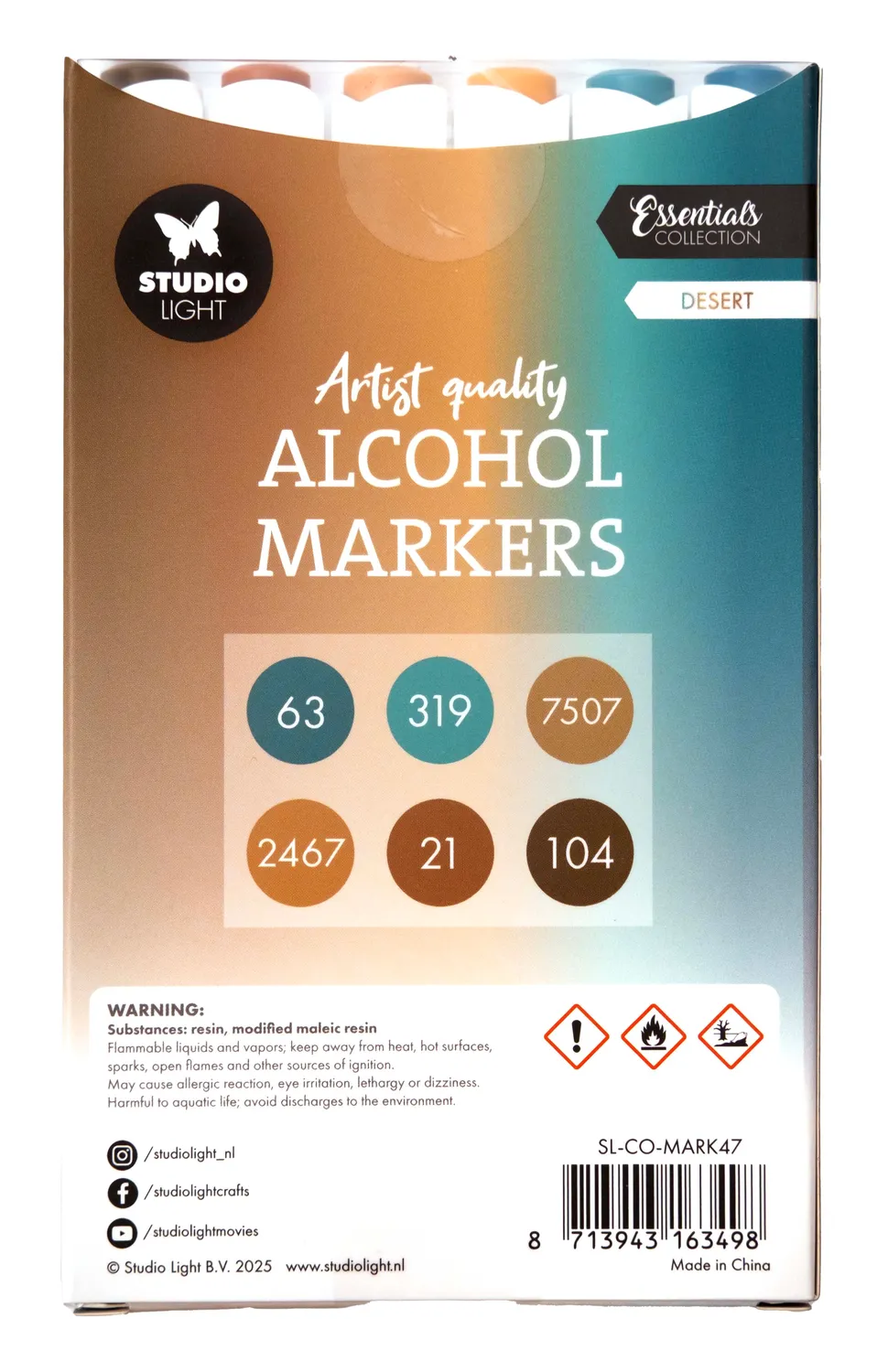 Studio Light Essentials Alkoholmarker Desert 6 Stück