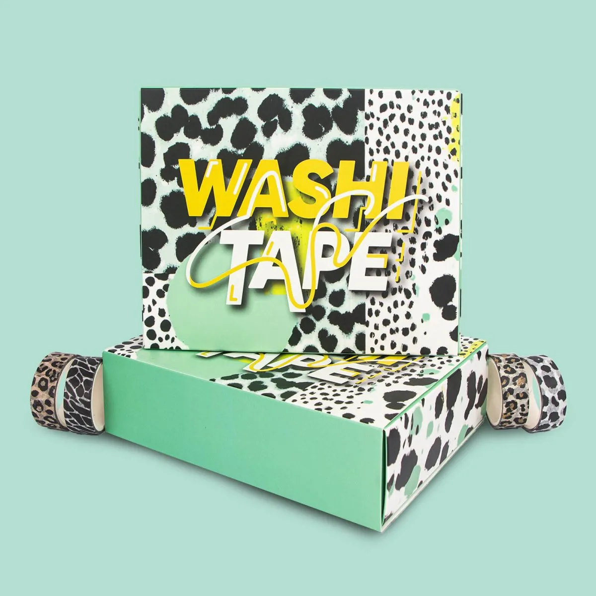 Ieebee Leopard Washi-Tape 40 Rollen Leo Tie-Dye Bunt