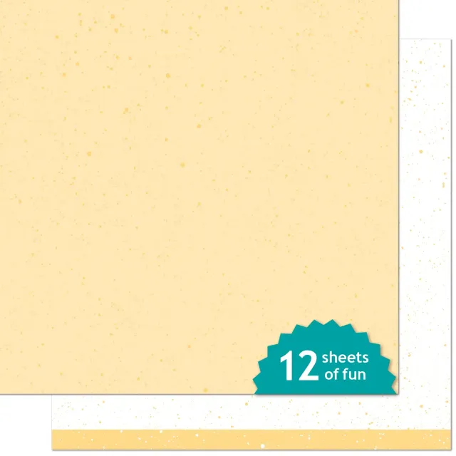 Lawn Fawn Spiffy Speckles Ripe Banana Designpapier 12 Blatt gelb