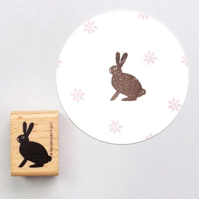 Perlenfischer Häschen Stempel 28x21 mm Holz Ostern