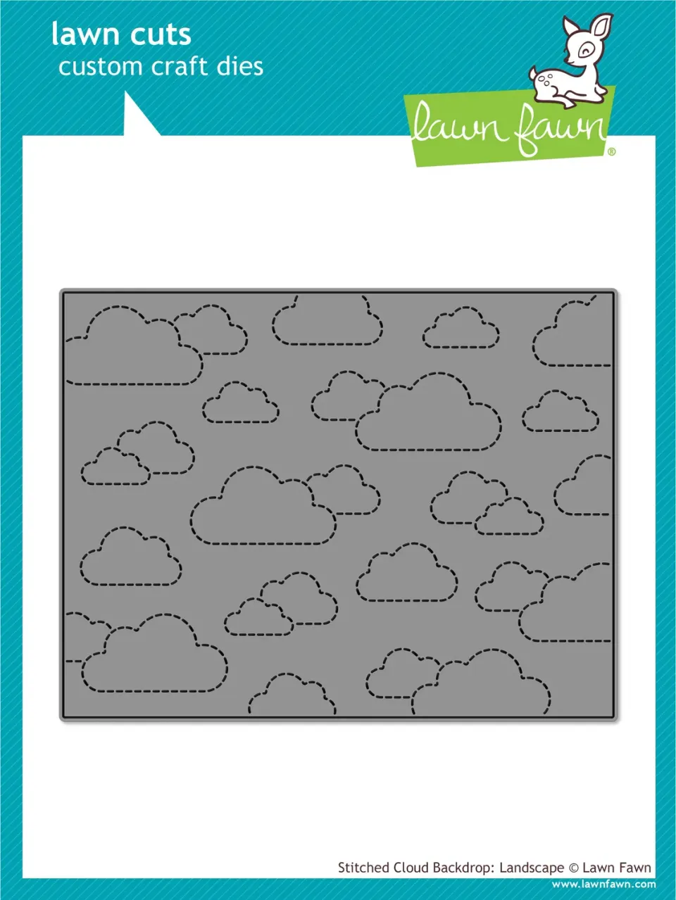 Lawn Fawn Stitched Cloud Backdrop LF1423 Stanzschablone