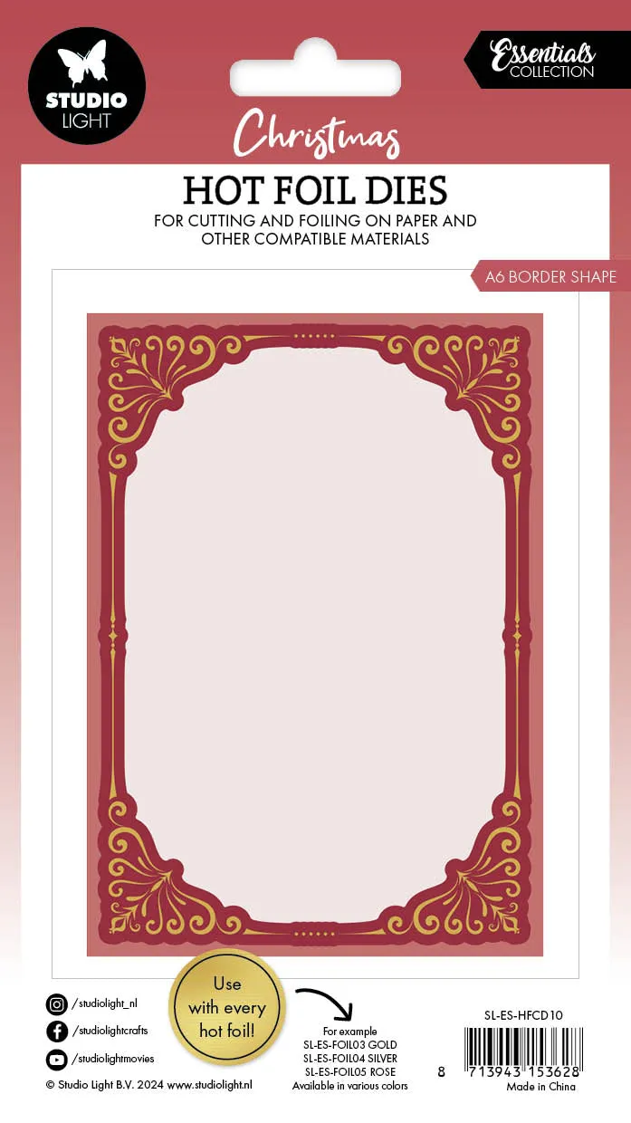 StudioLight Essentials A6 Border Shape Classic Heißfolienplatte
