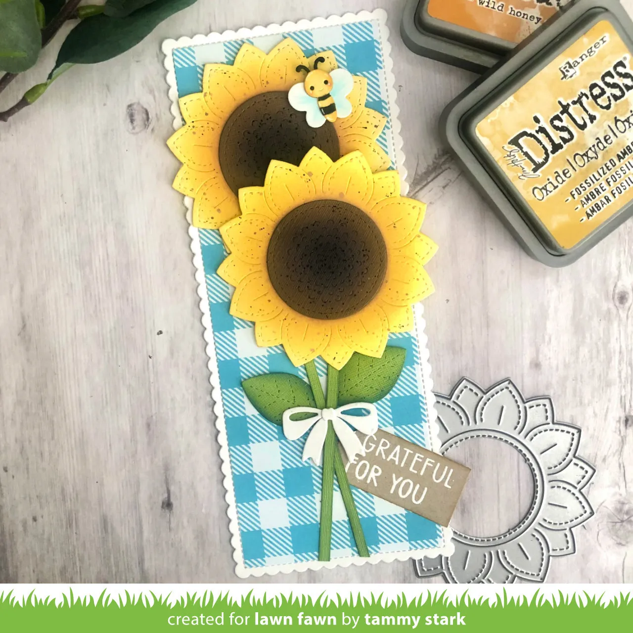 Lawn Fawn Magic Iris Sunflower Add-On Stanzen Sonnenblume