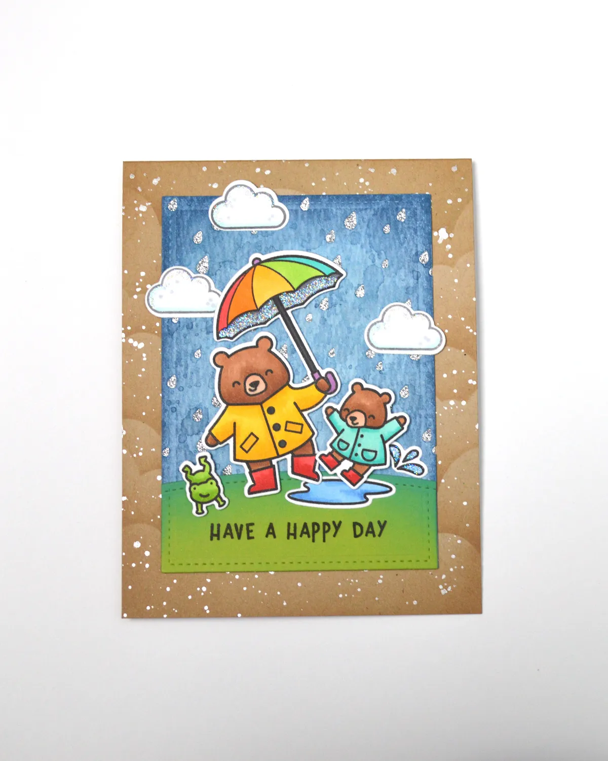 Lawn Fawn Rainy Sky Schablone 15x15 cm Regentropfen