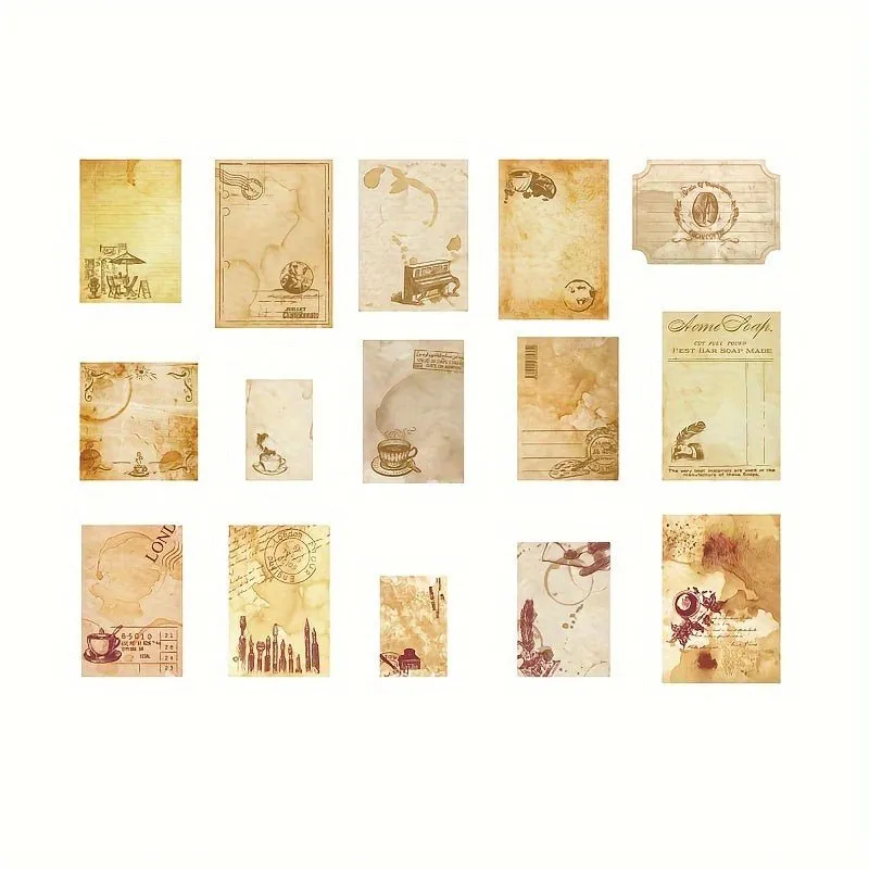 Ieebee Retroism Coffee Diary Papier Set 30 Blatt Vintage
