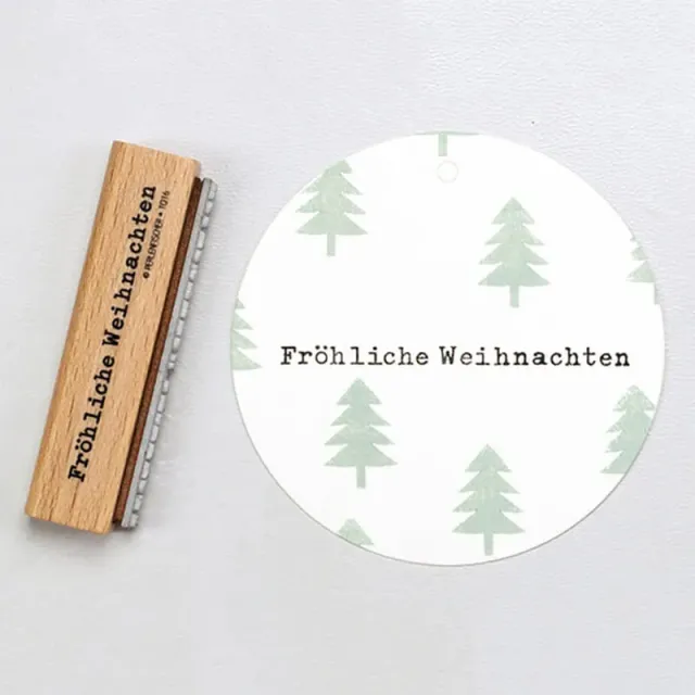 Perlenfischer Fröhliche Weihnachten klassisch Stempel 60 mm