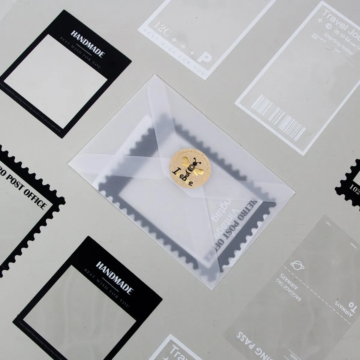 Ieebee Retro Film PET Sticker transparent 15-teilig