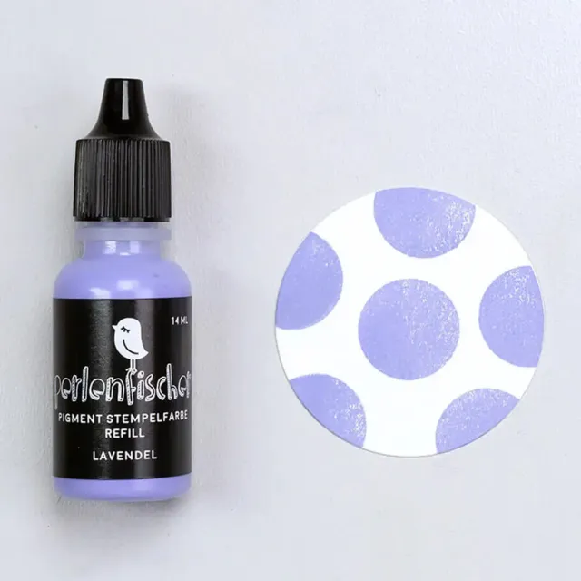 Perlenfischer Lavendel Pigment-Stempelfarbe Refill 14 ml