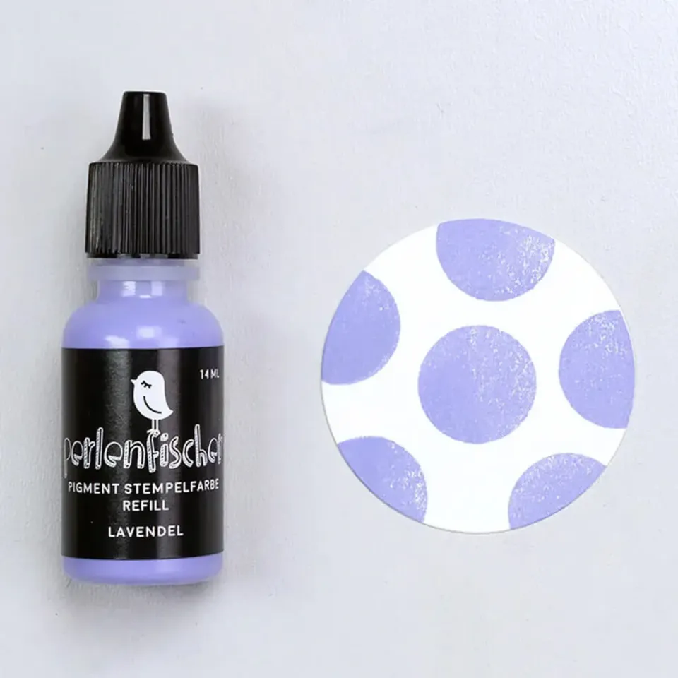 Perlenfischer Lavendel Pigment-Stempelfarbe Refill 14 ml