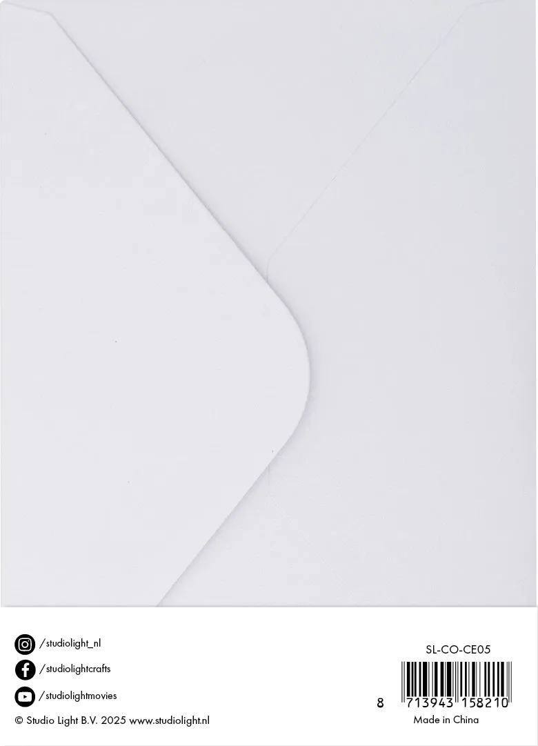 StudioLight Essentials Karten & Umschläge Weiß 5x7 Inch für Stempel