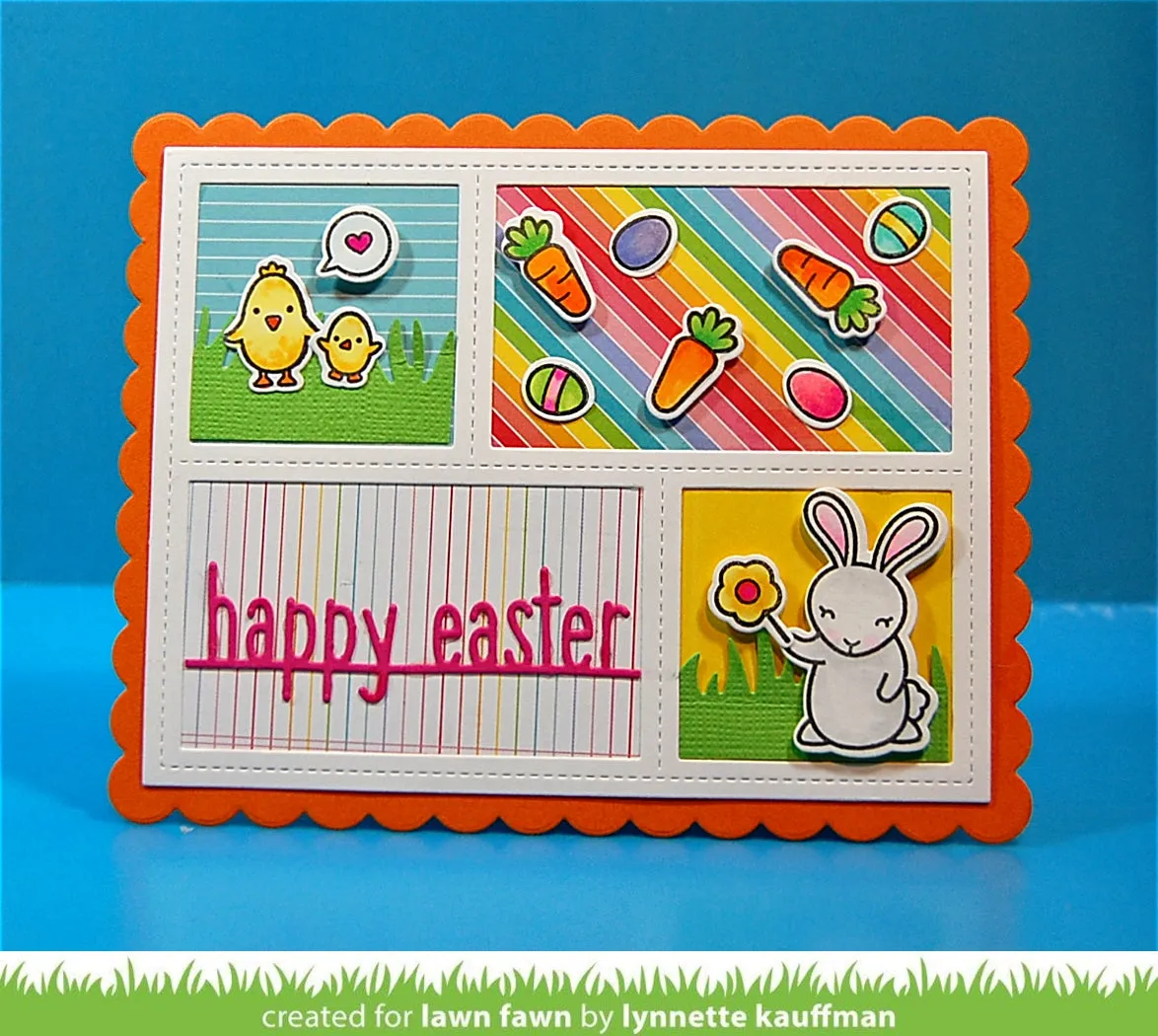Lawn Fawn Happy Easter Line Border Stanzschablone