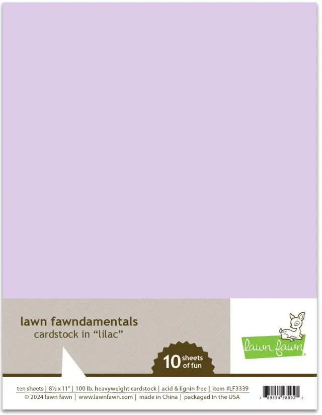 Lawn Fawn Cardstock Lilac Fotokarton 10 Blatt Flieder