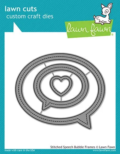 Lawn Fawn Stitched Speech Bubble Frames Stanzen Sprechblasen 3tlg
