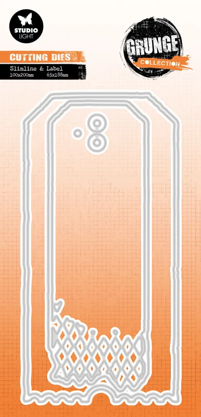 StudioLight Grunge Tag shapes Stanzschablone 100x200 mm