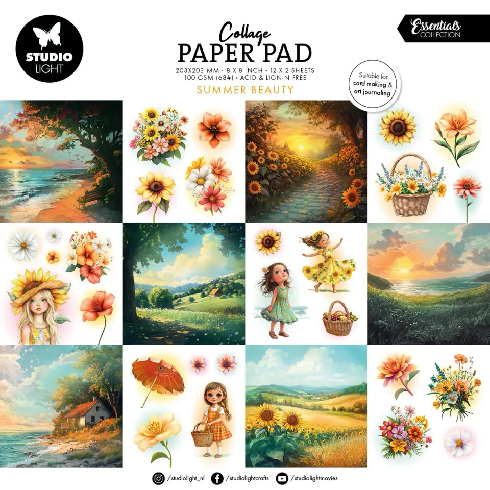 StudioLight Essentials Summer Beauty Collage Paper 24 Blatt