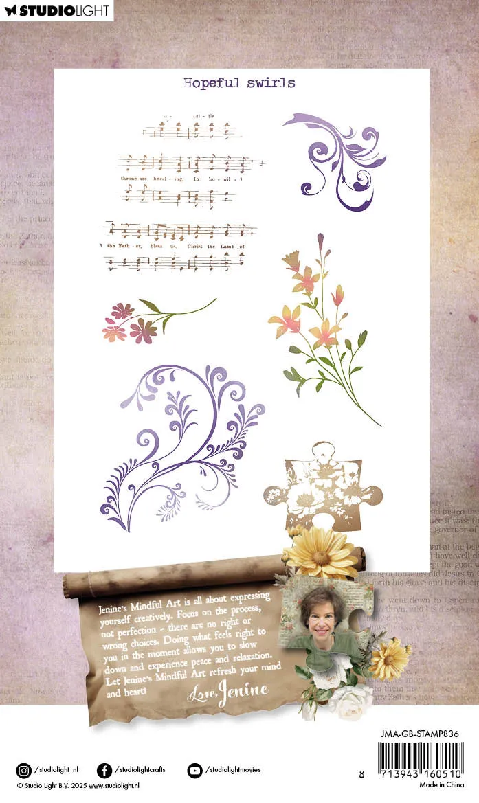 Jenine's Mindful Art Growing Blooming Clear Stamp Hopeful