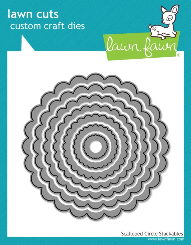 Lawn Fawn Lawn Cuts Scalloped Circle Stackables Stanzen 7-teilig