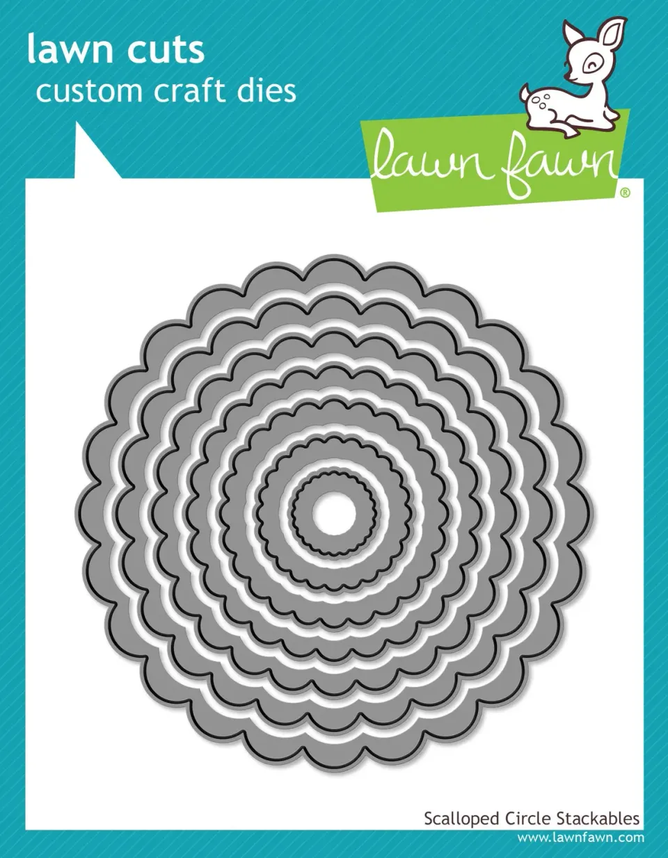 Lawn Fawn Lawn Cuts Scalloped Circle Stackables Stanzen 7-teilig