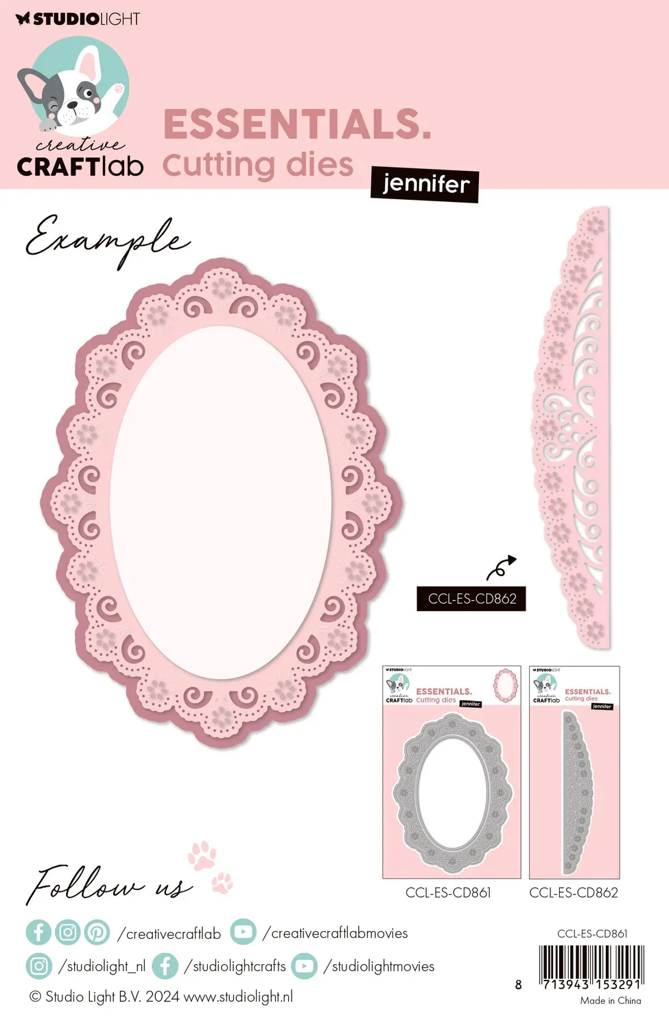 Creative Craftlab Essentials Jennifer Stanzschablone Schrift