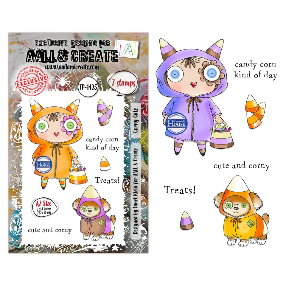 AALL and Create TP-1425 Corny Cute Clear Stamps A7 Mais-Motiv