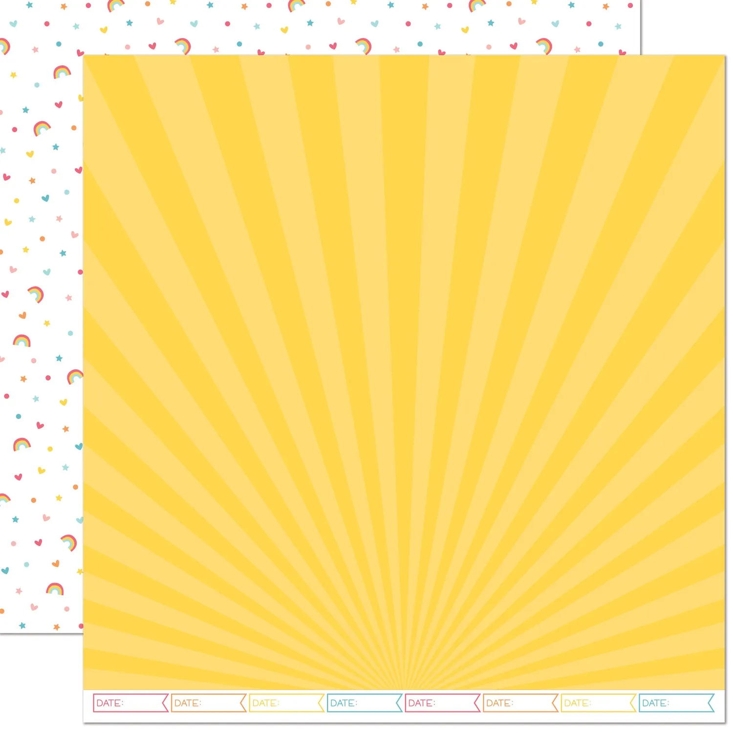 Lawn Fawn April Remix Designpapier 30,5x30,5 Regenbogen