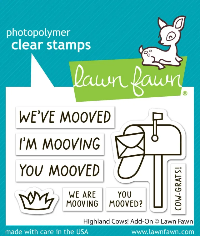 Lawn Fawn Highland Cows Add-On Clear Stamps Mini-Set