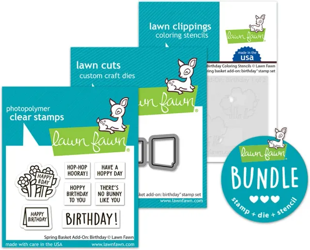 Lawn Fawn Spring Basket Birthday Bundle Stempel+Stanzen