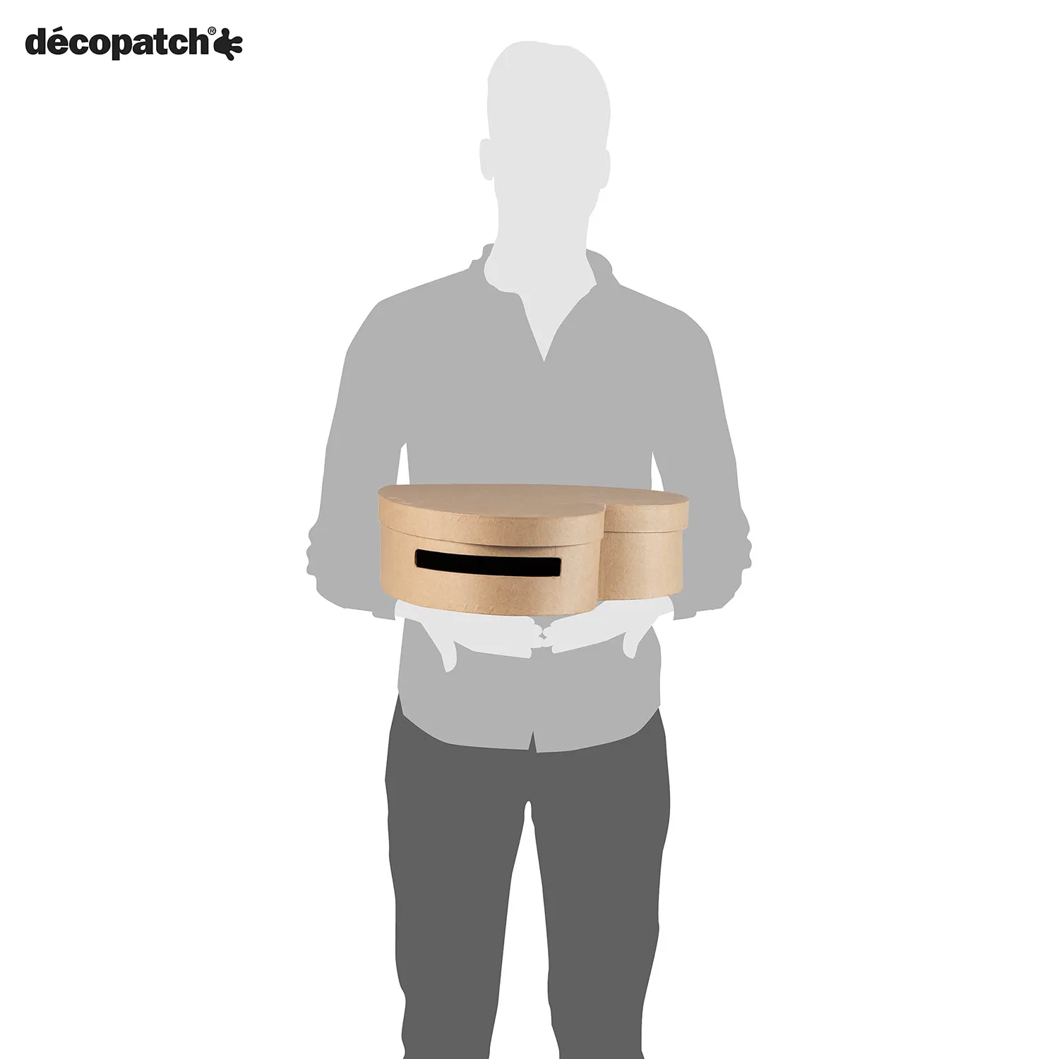 Décopatch EV003O Briefkasten Herzen 2er-Set Pappmaché