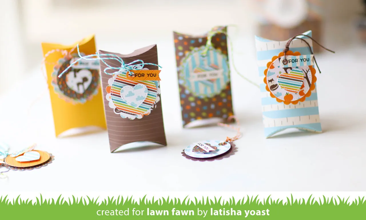 Lawn Fawn Scalloped Circle Gift Tag Stanze 3 Anhänger