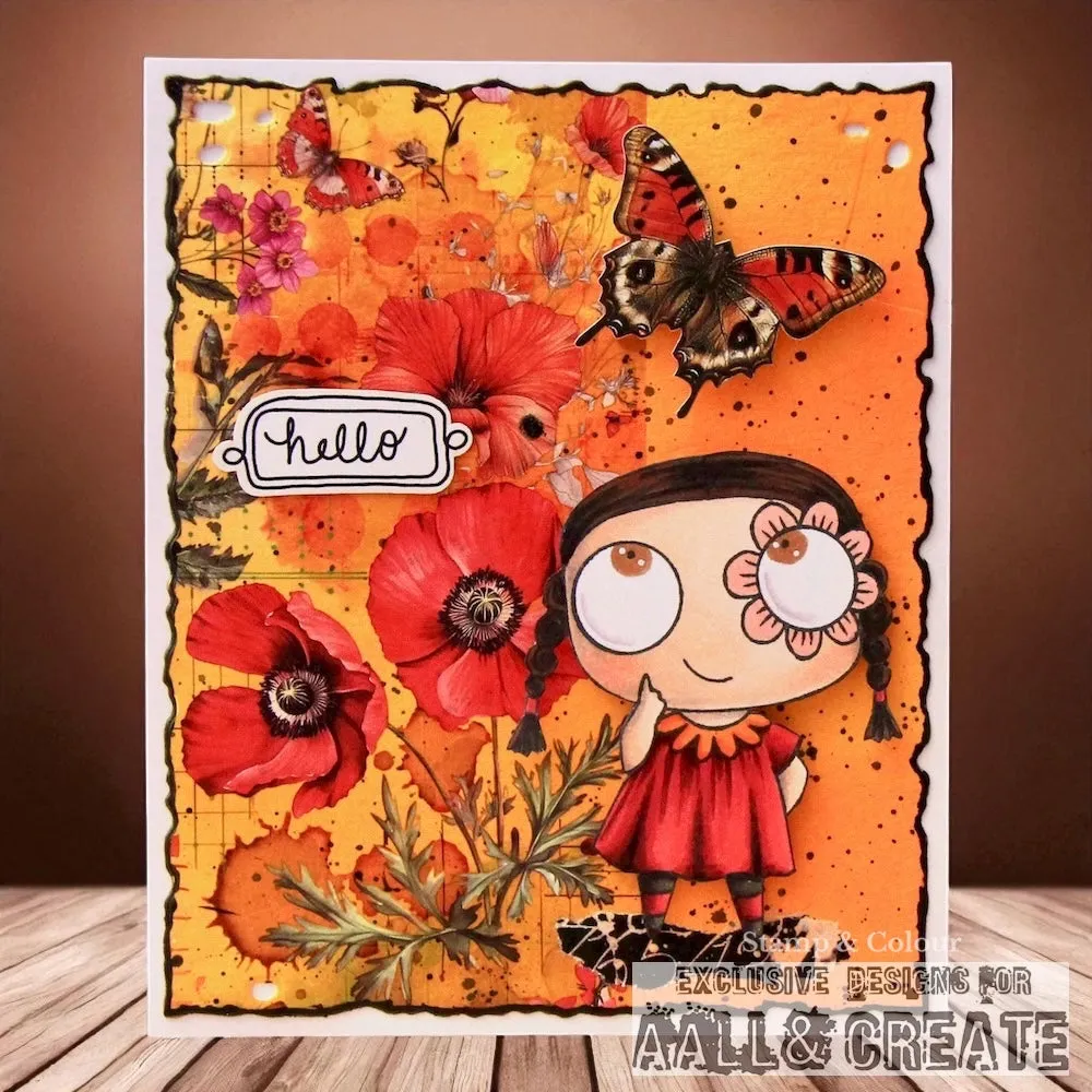 AALL and Create RO-23 Dancing Poppies Rub-Ons A5