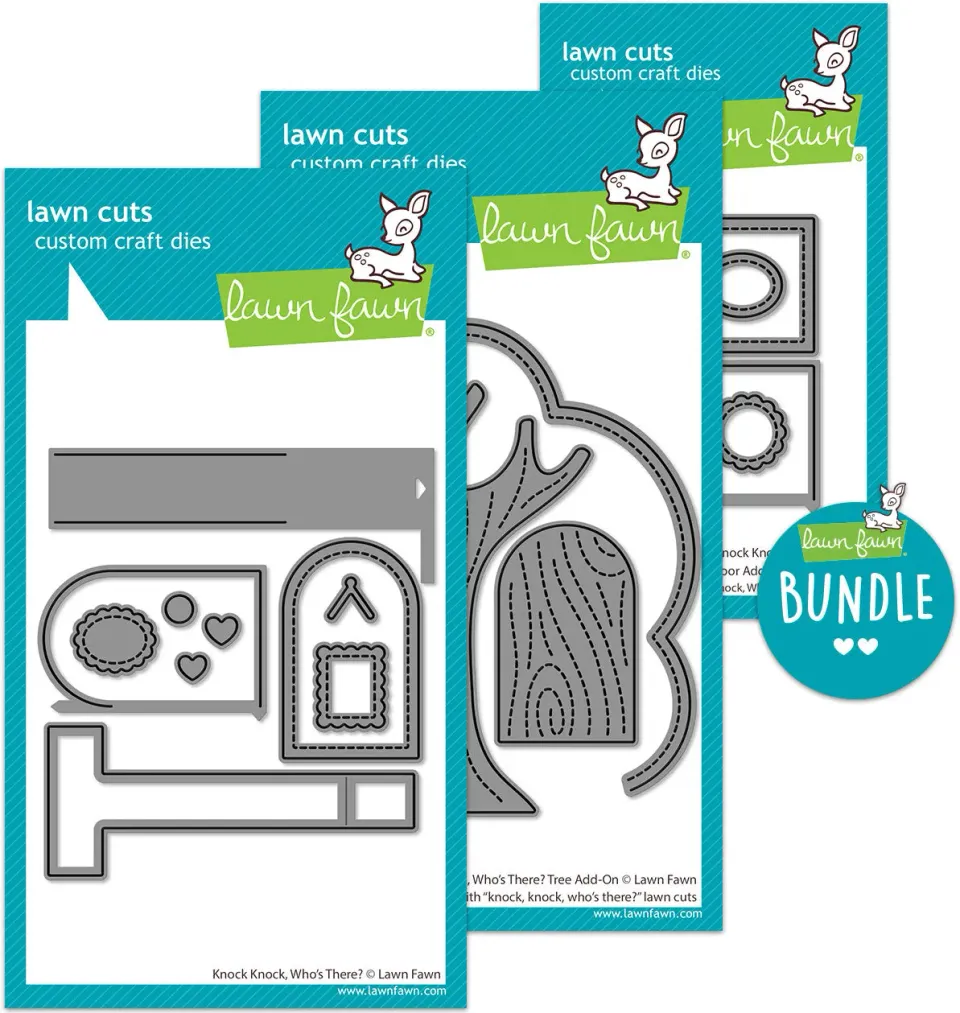Lawn Fawn Knock Knock Who's There Bundle Stempel Stanzen Set