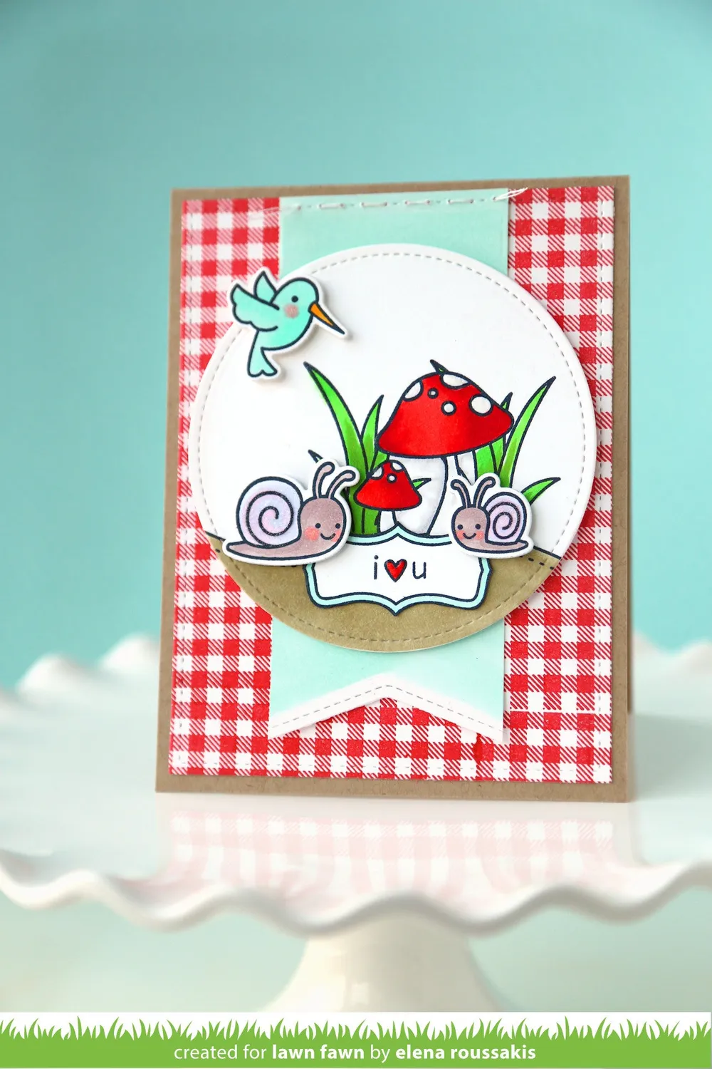 Lawn Fawn Gingham Backdrops Stempelset Kariert