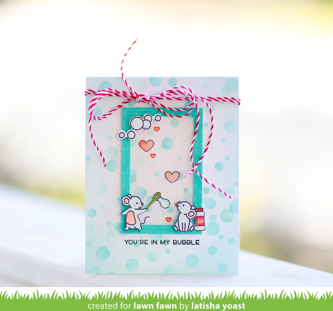 Lawn Fawn Bubble Background Schablonen 15x15 2-teilig