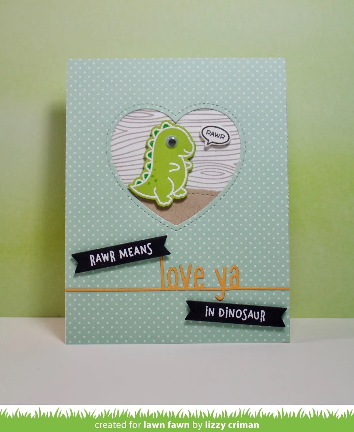 Lawn Fawn Love Ya Line Border Stanzen Schriftzug