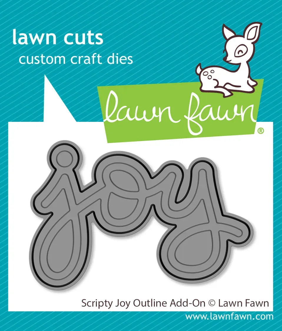 Lawn Fawn Scripty Joy Outline Add-On Stanze Schriftzug