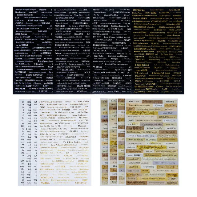 Ieebee Between The Lines Textsticker 4-tlg Vintage