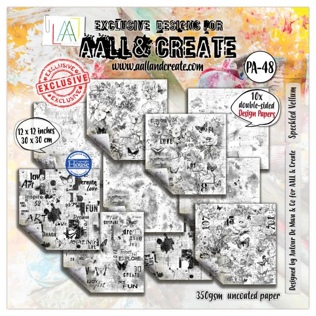 AALL and Create PA-48 Speckled Vellum Designpapier 12x12