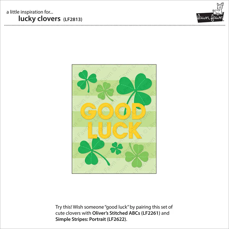 Lawn Fawn Lawn Cuts Lucky Clovers Stanzen Kleeblatt