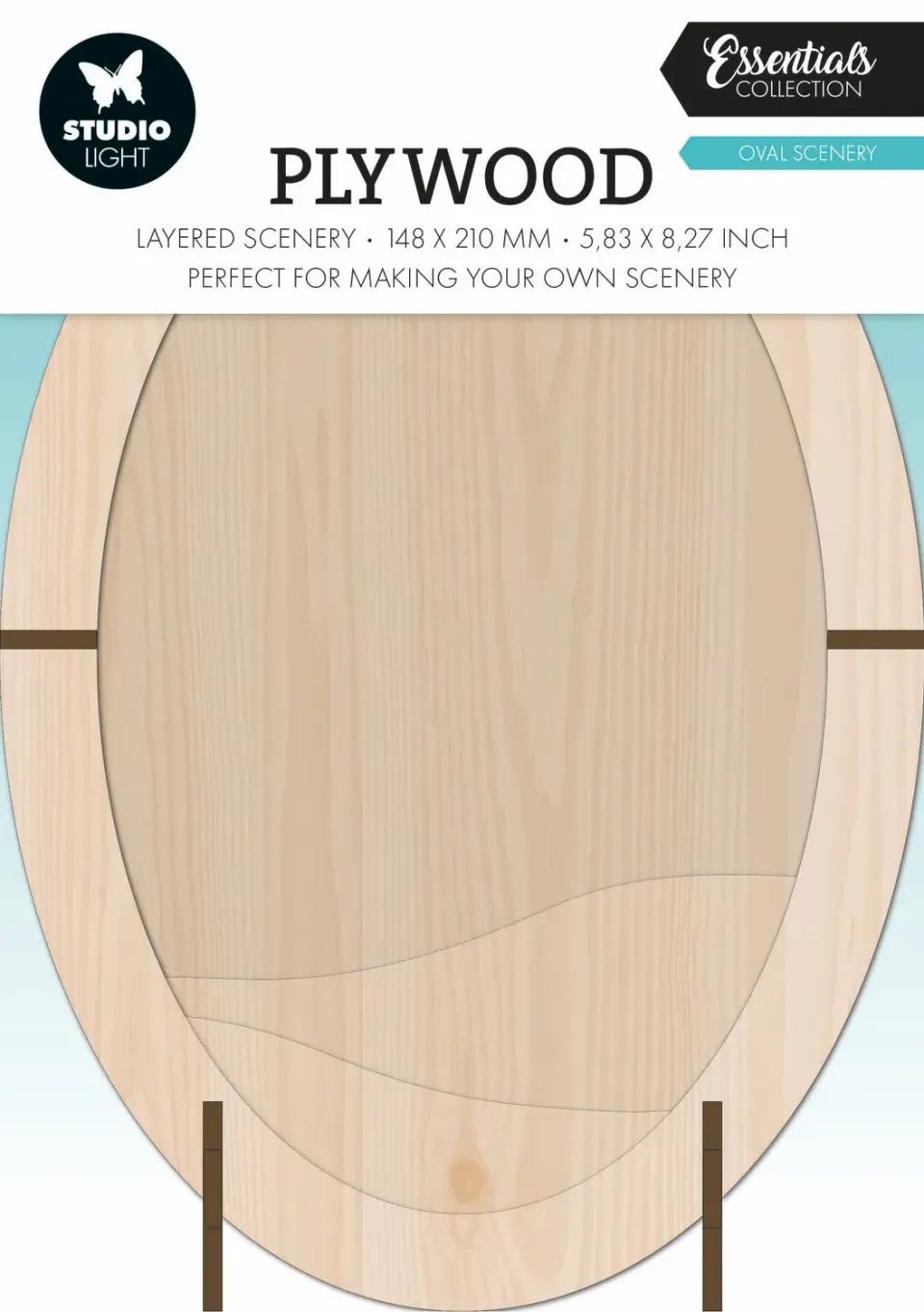 Studio Light Essentials Plywood Scenery Oval Holz 148 mm