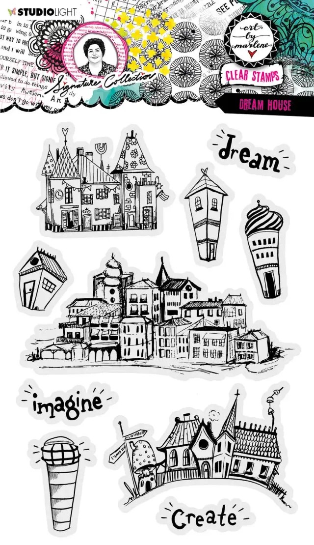 StudioLight Art by Marlene Dream house Clear Stamps 265x153 mm