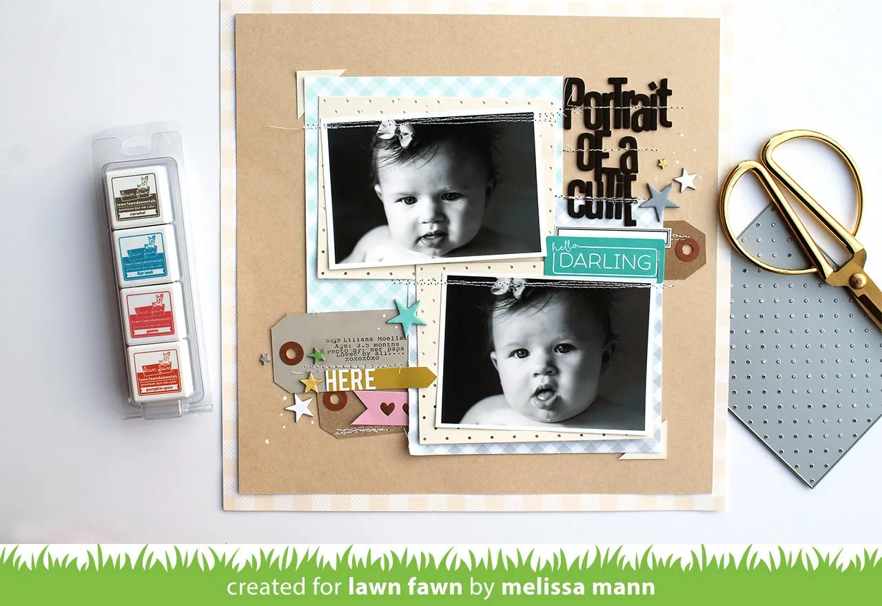 Lawn Fawn Itsy Bitsy Polka Dot Backdrop Stanzschablone