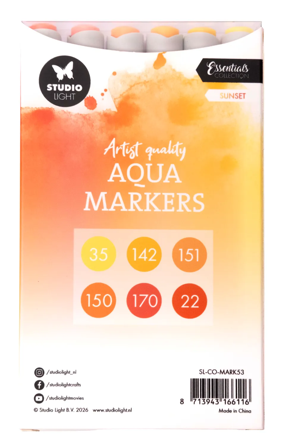 StudioLight Essentials Aqua Markers Sunset 6 Farben