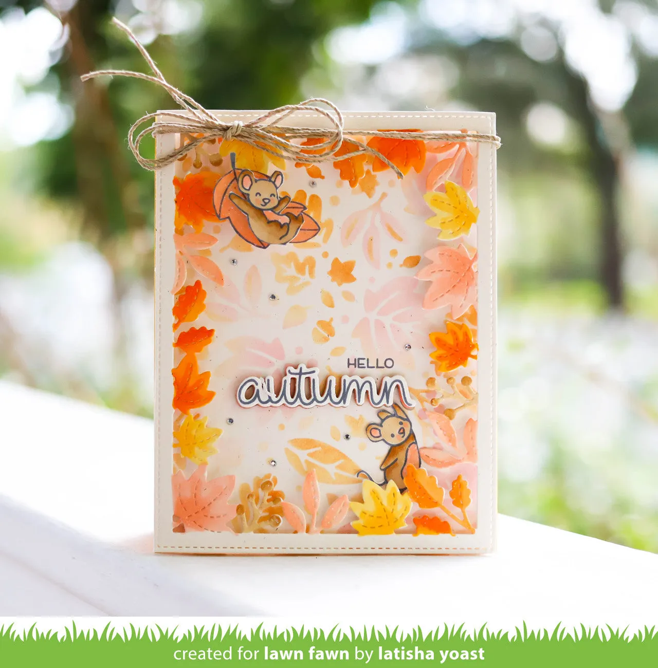 Lawn Fawn Fall Leaves Schablonen 15x15cm Herbst 2-teilig
