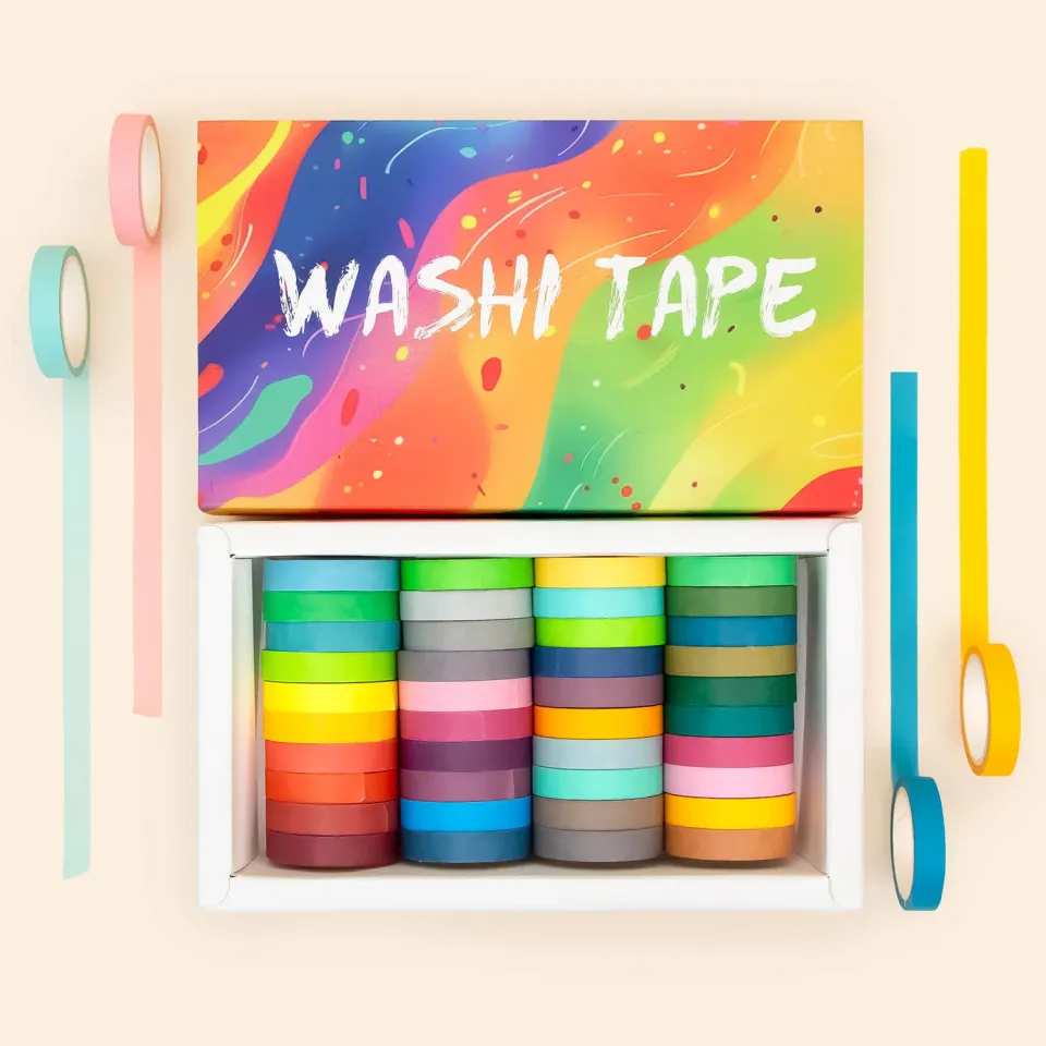 Ieebee Slim Washi Tape Set 40 Rollen 10 mm