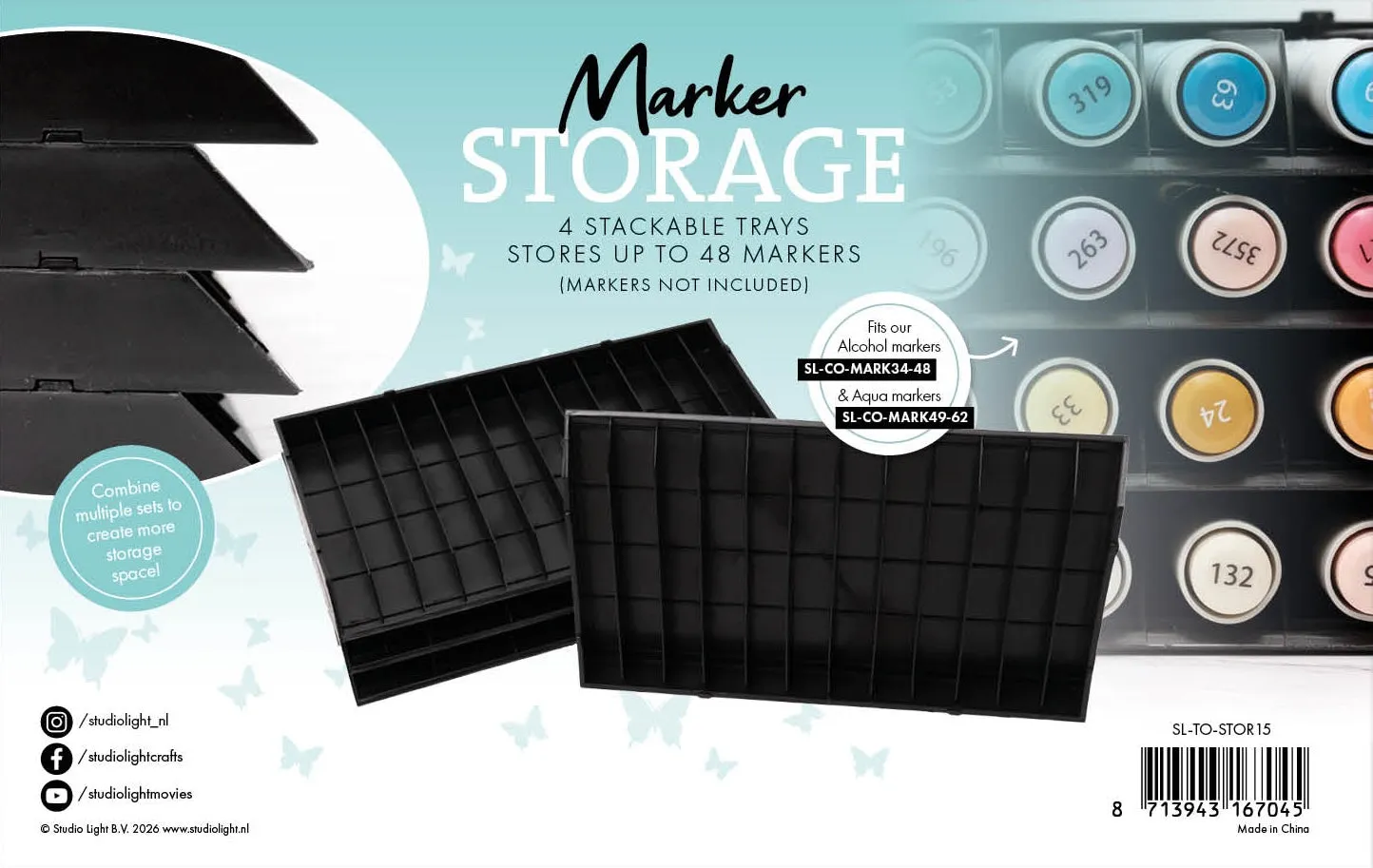 StudioLight Essentials Storage Trays Marker Ablage 48 Stifte