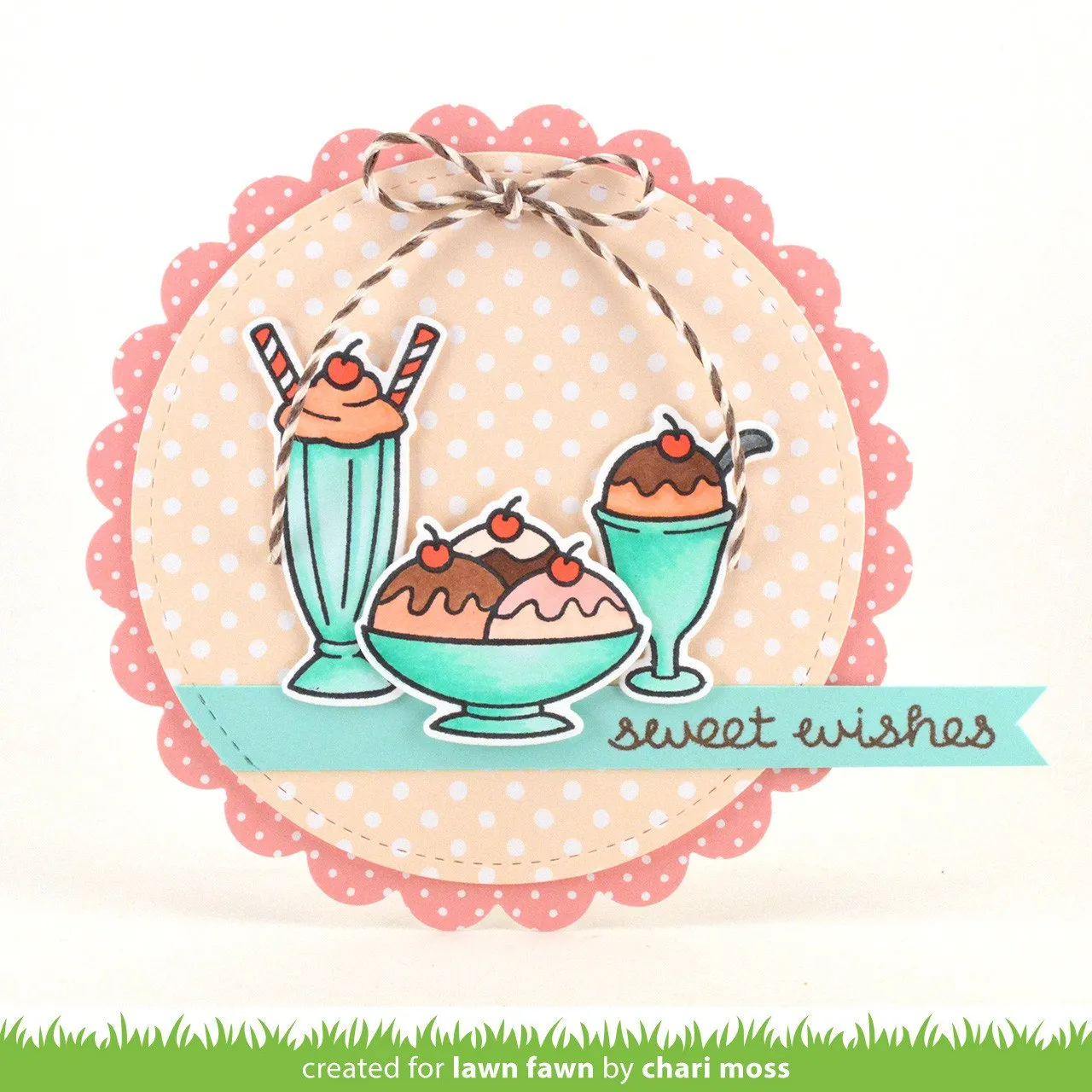 Lawn Fawn Lawn Cuts Here's the Scoop Stanzschablonen Eis