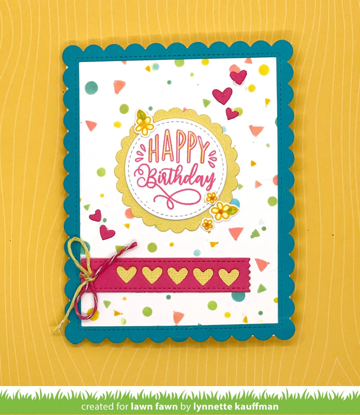 Lawn Fawn Confetti Stencil Hintergrund 6x6 2-teilig